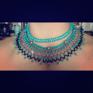 Hand beaded Native American necklace